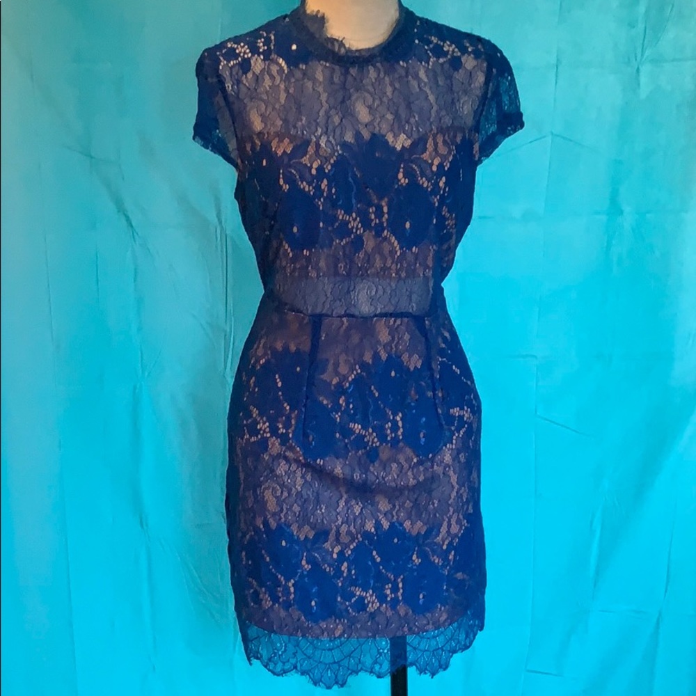 Royal blue lace dress